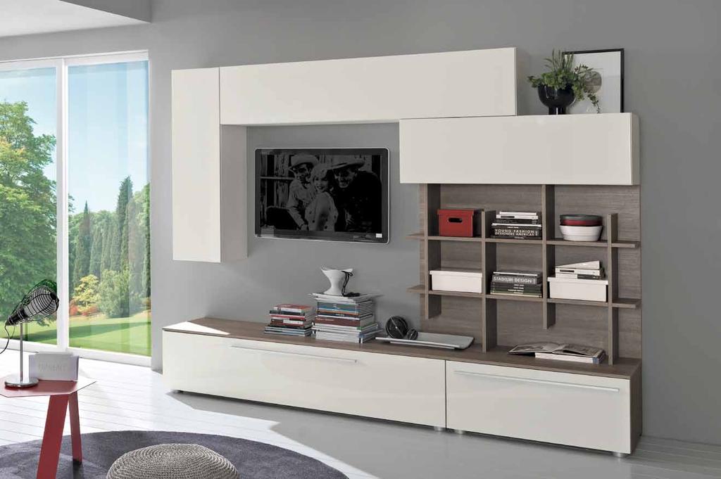 Composizione N 933 COD: Q11170 L 270 P 51 H 203 Composizione N 952 COD: Q11192 L 240 P 51 H 192 Vivace e versatile, personalizzabile all infinito, il