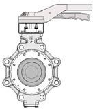 6 DN 50-150 DN 50-100 1 leva alluminio A351 CF8M 2 levetta alluminio A351 CF8M 3 molla acciaio inox acciaio inox 4 disco posizionatore alluminio A351 CF8M 5 viti acciaio inox