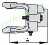 TRASMISSIONI CARDANICHE ED ACCESSORI P.T.O. DRIVE SHAFTS AND SPARE PARTS LIMITATORI DI COPPIA A BULLONE DI TRANCIO SHEAR BOLT TYPE TORQUE LIMITER Cat. Misura crociera Attacco mozzo c/pulsante Dimens.