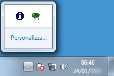 Capitolo 8 L'icona del Software Operation Panel si visualizza nel menu mostrato cliccando nell'area di notifica.