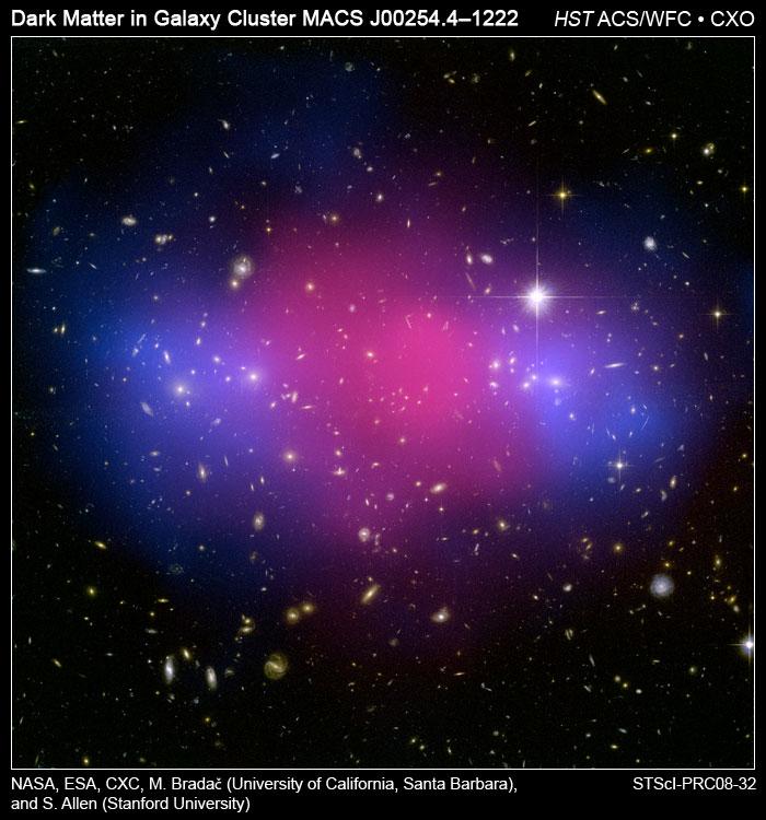 Un altra spettacolare indicazione sperimentale della Materia Oscura Due galassie si attraversano, ma nel passaggio, la