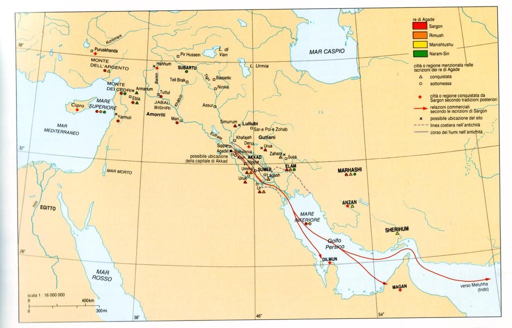 L età di Akkad: espansione e rotte commerciali M.