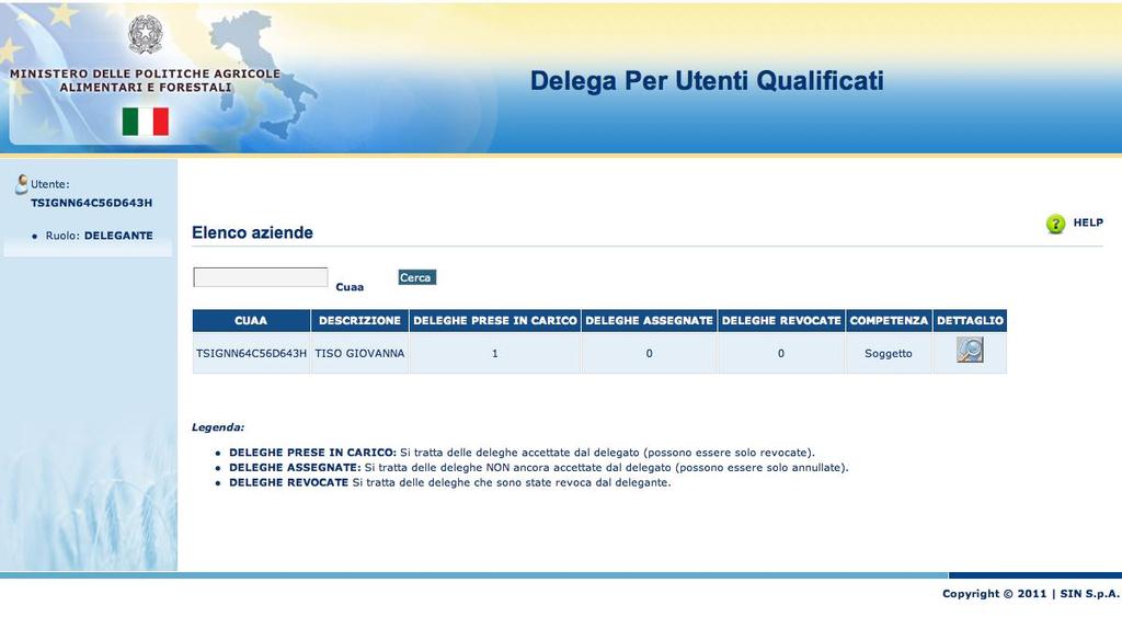 ATTENZIONE Vi ricordiamo che solo dopo aver associato lo stabilimento al registro si può passare alla compilazione del registro stesso e procedere eventualmente con la delega della tenuta del