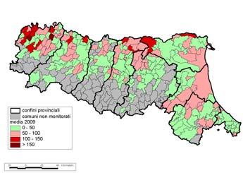 Choropleth maps Mappe a poligoni colorati a seconda dell intensità della variabile Di semplice interpretazione per individuare trends e clusters Per più comoda visualizzazione si estrapola il dato