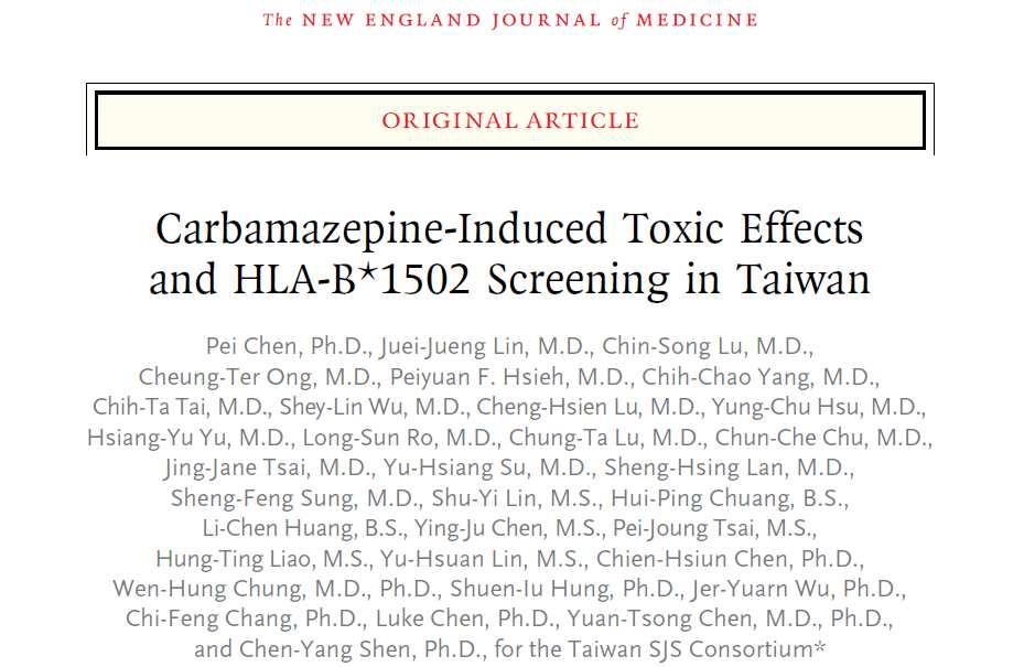 European populations The presence of the HLA-A*3101 allele was associated with carbamazepine-induced hypersensitivity reactions among subjects
