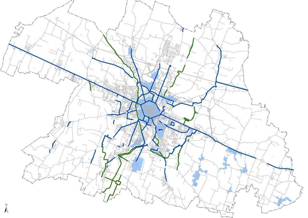 L attuazione del PUM 2008: le azioni Ciclabili e Zone 30 Trend Aumento del 58% dei km di piste ciclabili Realizzazione al 70% della rete portante delle piste ciclabili Aumento del 132% dei km di