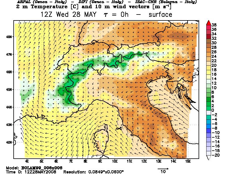 Campo al suolo con fronti Campo in quota (500hPa) 44.