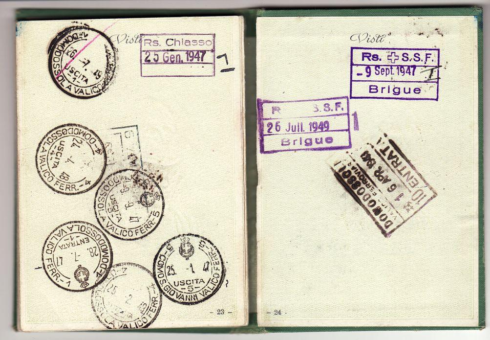Fig. 1 Passaporto di GT (materiale di