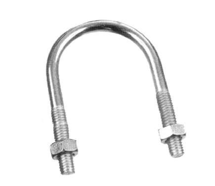 Art. 6X Cavallotto fermatubo completo di 2 dadi in acciaio Inox AISI 4 Pipe clamping Ubolt In acciaio Inox AISI 4 Dadi UNI 5588 Inox D d I F H 6X18 6X21 6X27 6X4 6X42 6X48 6X 6X75 6X90