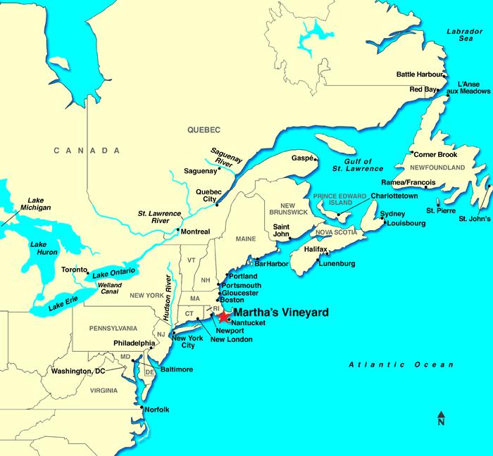 Martha s Vineyard Isola del New England (Costa Est USA) Popolazione permanente di 6.000 abitanti 40.