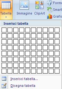 CREARE TABELLE Disegnare le tabelle Per creare delle semplici tabelle esiste un modo più intuitivo: