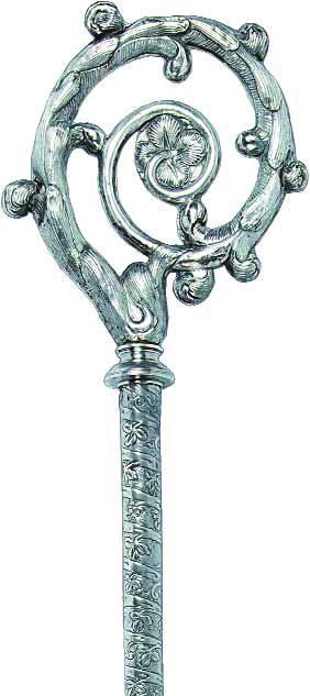 3 Jacobo de Landi, Calice, 1506, argento e smalto, Geraci Siculo, Tesoro della chiesa Madre. 4 Particolare del marchio del bastone del Pastorale.