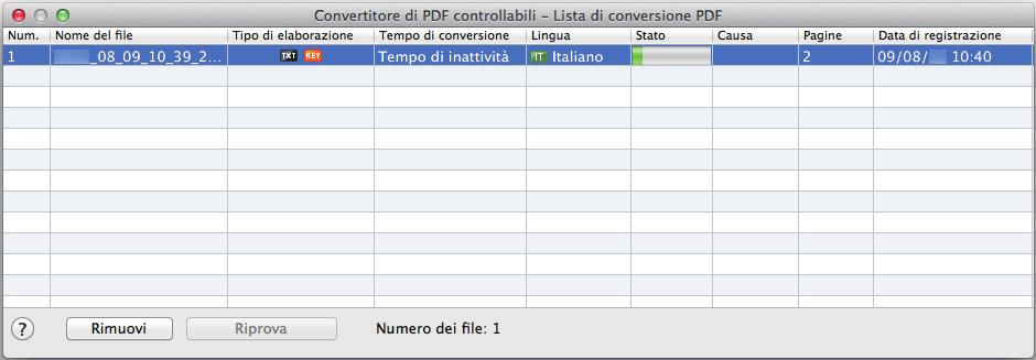 Creazione di file PDF controllabili SUGGERIMENTO Nella finestra visualizzata al primo avvio di [Convertitore di PDF controllabili], cliccare il tasto [OK] per aprire la finestra [Convertitore di PDF