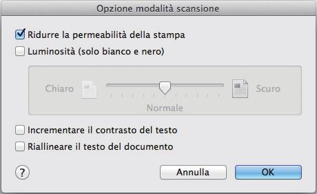 Riduzione della permeazione Riduzione della permeazione È possibile ridurre la permeazione che si visualizza nell'immagine scandita quando a tergo del documento sono presenti testo o illustrazioni. 1.