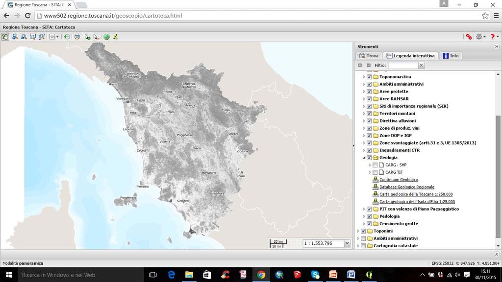 Per realizzare la mappa è possibile agire in due differenti