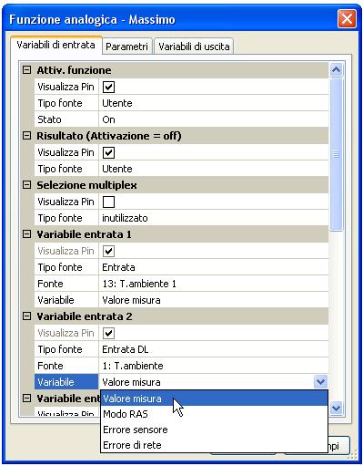 Oggetti dati di funzionamento / Apparecchi X2 Dopo il collegamento di una entrata, uscita, entrata DL o entrata CAN con una funzione, nelle variabili di entrata della funzione è possibile stabilire
