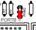 segnale PWM su RC1 controlla il motore/fase B connesso/a sul connettore X3.