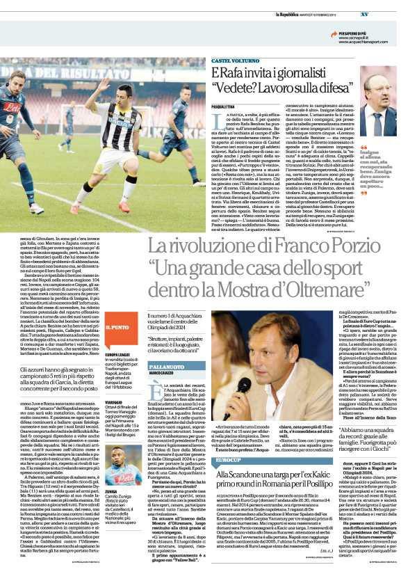 Pagina 14 La Repubblica (ed. Napoli) EUROCUP.
