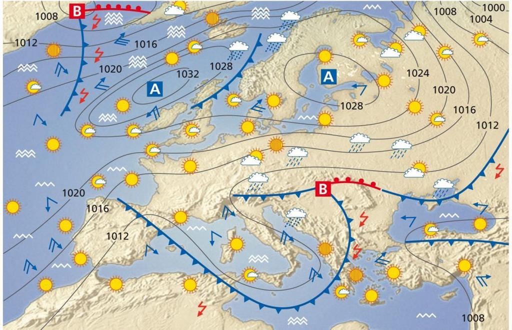 Le previsioni del tempo I metereologi usano di solito come unità di misura il