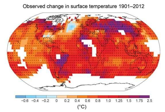 1901 2012 Il riscaldamento globale in atto: