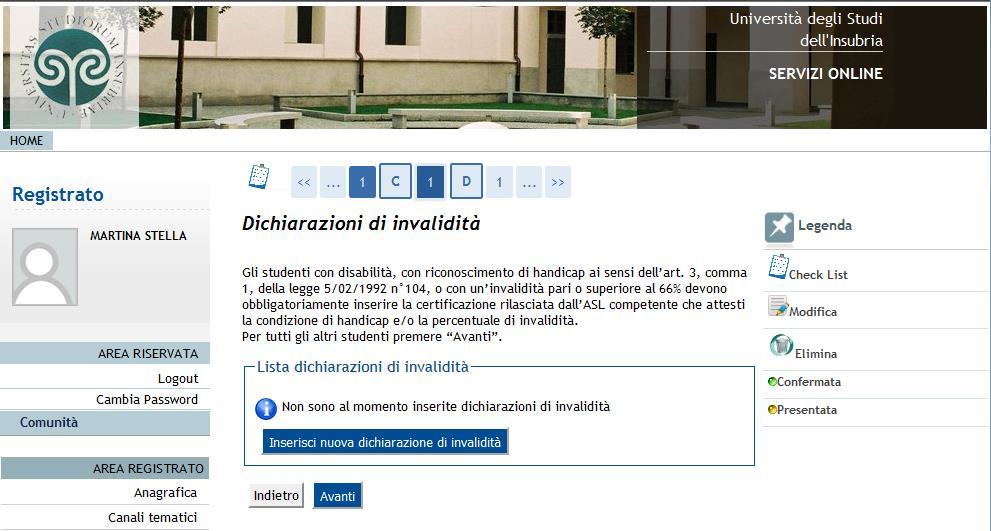 6 se si ha un invalidità o una disabilità superiori al