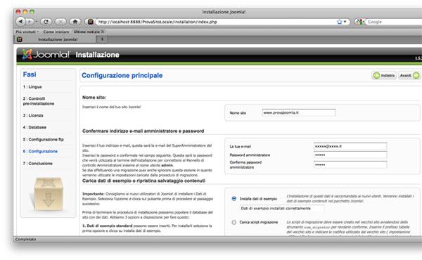 Nell ultima parte dell installazione ci viene data conferma della corretta installazione e ci