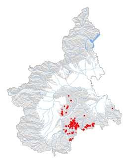 SIFOR - Sistema Informativo Forestale Regionale Scheda di dettaglio del Tipo Forestale PS90X - Pineta di pino silvestre dei rilievi collinari interni Superficie totale (ha): 1362 Percentuale su