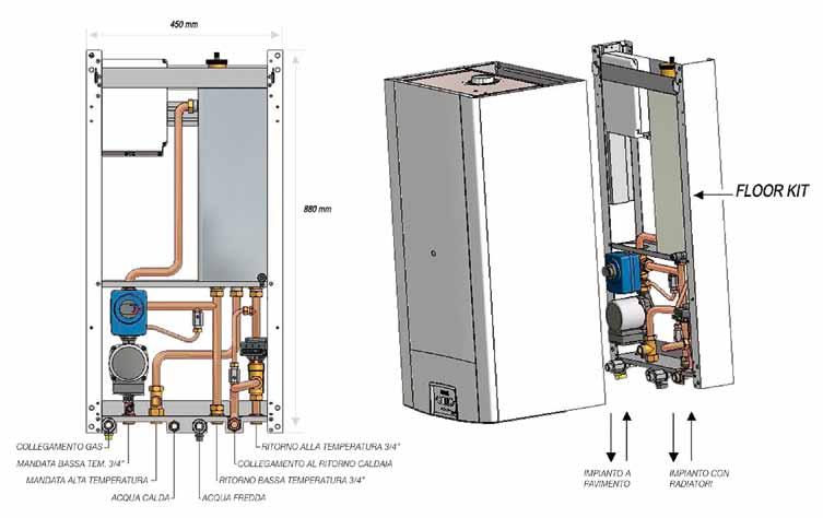 ACCESORII PENTRU CENTRALELE SERIA INSTANTANEE NOUTATE CONECATRE GAZ TUR JOASĂ TEMPERATURĂ ¾ TUR ÎNALTĂ TEMPERATURĂ APĂ CALDĂ RETUR ÎNALTĂ TEMPERATURĂ ¾ CONECTARE RETUR CENTRALĂ RETUR JOASĂ