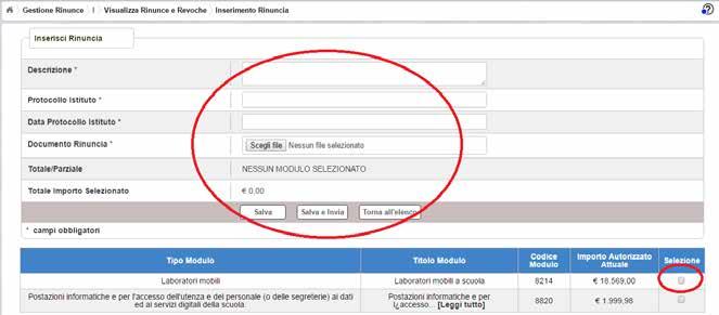 Dopo avere premuto il bottone NUOVO INSERIMENTO, il sistema