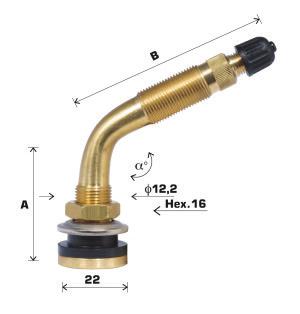 VALVOLE TRATTORE 03WON0585valvola tube tyre trattore base metallo