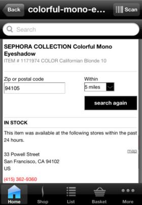 Sephora incorporated the use of customer reviews in-store with the Mobile App Sephora to Go that lets customers compare