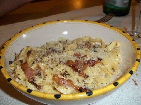 Casa Tuscia, fettuccine alla gricia Casa Tuscia, pasta