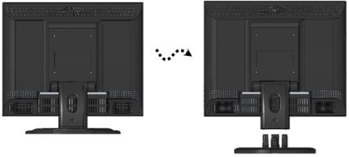 Gli altoparlanti stereo interni forniscono un suono di buona qualità. Installazione del monitor I monitor sono progettati per l'utilizzo su scrivania. Per smontare il monitor: 1.