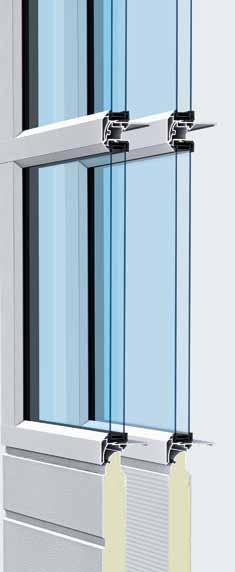 Portoni in alluminio con finestratura a piena superficie e punti di giunzione tra gli elementi invisibili ELEVATA RESISTENZA AI GRAFFI APU F42 S-Line La combinazione di sottili profili per