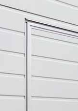 Protezione salvadita Di serie sia all interno che all esterno (eccetto nella portina pedonale da 67 mm di spessore) Robusta battuta Evita