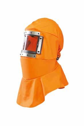 Peso contenuto e ben bilanciato. Mantellina opzionale: per proteggere la parte superiore della testa e il collo da polvere o particelle liquide.