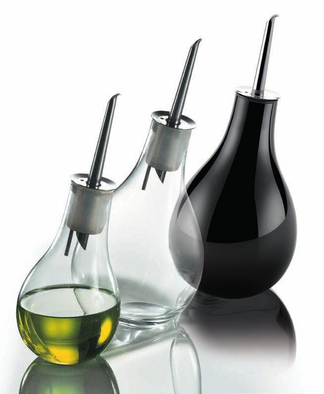 Lamp oil Collezione in vetro trasparente e opale nero Collection in clear and black opal glass 97 3829.