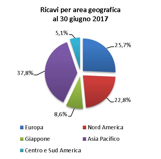 Ricavi per categoria merceologica al 30 giugno 2017 (In migliaia di Euro) 2017 Semestre chiuso