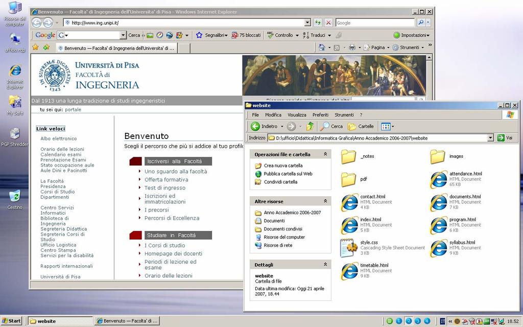 Desktop e finestre 27 Multi-tasking Un utente esegue contemporaneamente due o più programmi sullo stesso