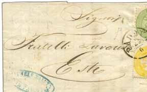 29.5.1868 per Trieste affrancata con 15 soldi