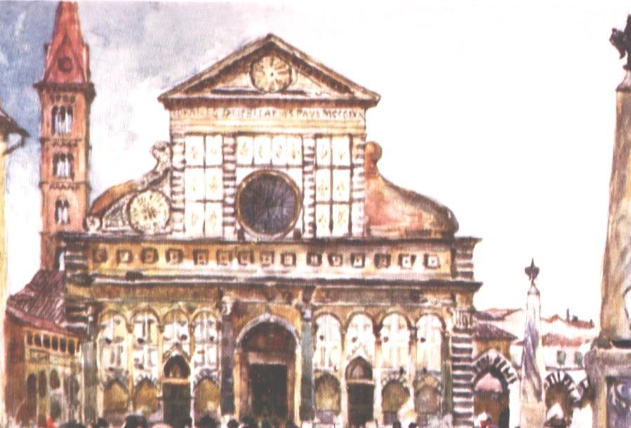 sette giovani donne si incontrino nella chiesa di Santa Maria Novella.