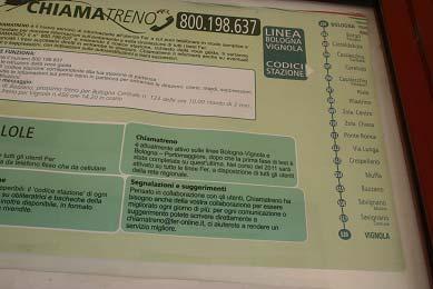 eventuali altre comunicazioni di servizio, es. sulla necessità di obliterare il biglietto prima di salire a bordo, ecc.).