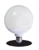 Ottima emissione luminosa, in ado di sostituire una globo ad incandescenza da 125W od una lampada fluorescente a risparmio energetico da 30W.