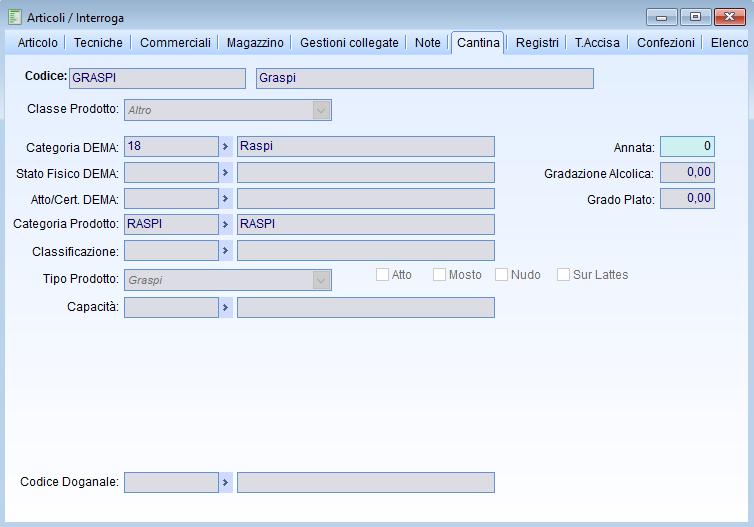 Importante per i Graspi configurare Categorie DEMA Raspi