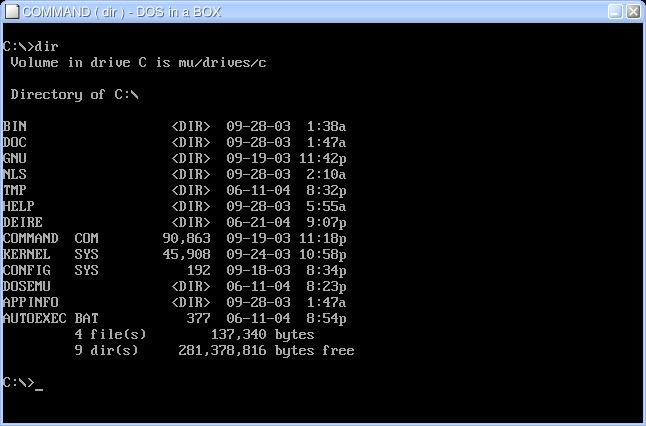 per cancellare un file REN per cambiare il nome a un file CD per muoversi in un altra directory MD per creare nuove