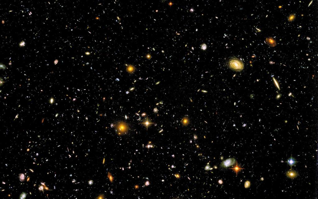 Luci!nell Universo! - L immagine profonda di HST cattura le luci di galassie vicine e lontane!
