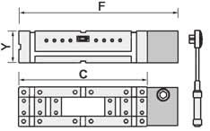 3 MORSE IN UNA 3 VISES IN ONE 8 TIPO (GRANDEZZA) MORSA VISE TYPE (SIZE) A = APERTURA MASSIMA A = MAXIMUM SPREAD 8 MODULO BASE UNIVERSALE UNIVERSAL VISE BODY MODULE SISTEMA MODULARE FLESSIBILE 8 1 A