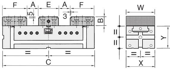 3 MORSE IN UNA 3 VISES IN ONE 866 TIPO (GRANDEZZA) MORSA VISE TYPE (SIZE) A = APERTURA MASSIMA A = MAXIMUM SPREAD 866 ART. 8 + ART. 80F + N 2 ART.