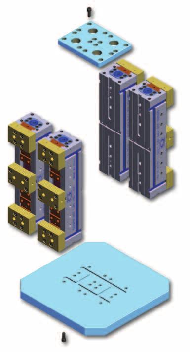 SISTEMA MODULARE FLESSIBILE N 4 MORSE FMS MONTATE DORSO A