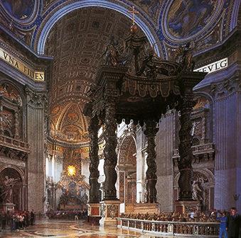 Parole e immagini il Barocco romano Gian Lorenzo Bernini (1598-1680) Francesco Borromini (1599-1667) Emblematico esempio di fusione tra elementi architettonici e rilievi scultorei, l imponente